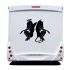 Angel and Devil Camping Car Decal