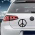 VW Peace and love logo Volkswagen MK Golf Decal
