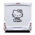 Seated Hello Kitty Camping Car Decal