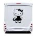 Hello Kitty Basket Camping Car Decal