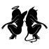 Angel and Devil Camping Car Decal
