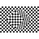Sticker Deko Illusion optique cubes