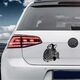 Sticker VW Golf Deco Le Zèbre Face
