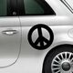 Sticker Fiat 500 Peace and Love Logo 2