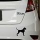 Sticker Ford Fiesta Silhouette Hund