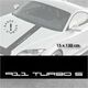 Porsche 911 Turbo S car hood decal strip
