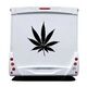 Sticker Camping Car Feuille de Cannabis