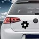 Sticker VW Golf voiture Fleur Déco 4