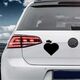 Sticker VW Golf Deko Herz mit Krone