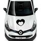 Double Heart Renault Decal