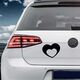 Sticker VW Golf doppeltes Herz