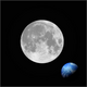 Sticker Déco Pleine Lune et Planète Terre