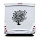 Floral Tree Treble Clef Design Camping Car Decal