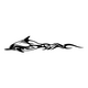 Flame Dolphin Decal 36