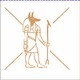 > Sticker Mural Hieroglyphe Egyptien