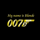 T-Shirt My Name is Blonde 007 Parodie James Bond
