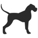 Dog silhouette Mini Decal