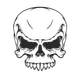 EMO Skull Mini Decal