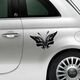 Sticker Fiat 500 Schmetterling 76