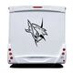 Sticker Camping Car Requin Blanc
