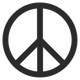 Sticker Wohnwagen/Wohnmobil Peace &  love logo
