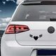 Sticker VW Golf Herz mit Flügeln