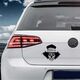 Sticker VW Golf Tête de Mort Clown